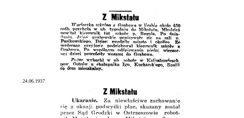 Dziennik Ostrowski 1937 czerwiec 2