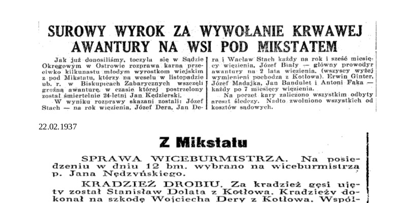 Dziennik Ostrowski 1937 luty 3