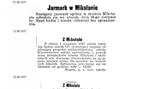 Dziennik Ostrowski 1937 sierpień 1