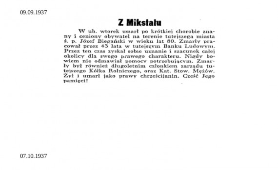 Dziennik Ostrowski 1937 wrzesień 1
