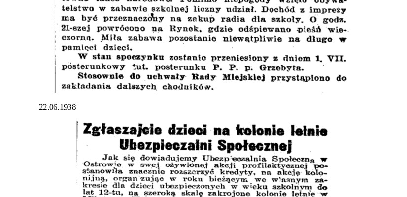 Dziennik Ostrowski 1938 czerwiec 2