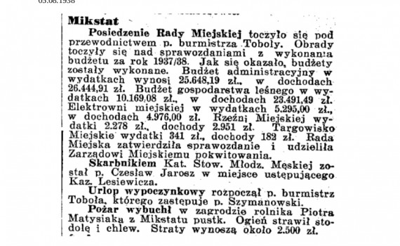 Dziennik Ostrowski 1938 sierpień 1