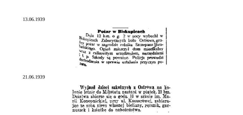 Dziennik Ostrowski 1939 czerwiec 2
