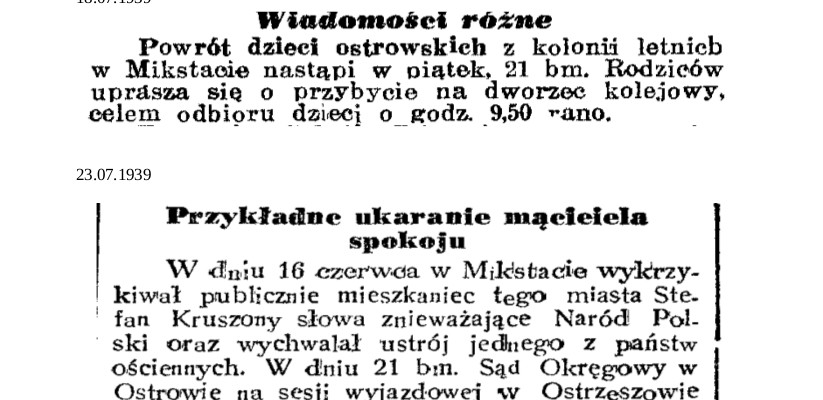 Dziennik Ostrowski 1939 lipiec 1