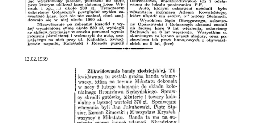 Dziennik Ostrowski 1939 luty 2