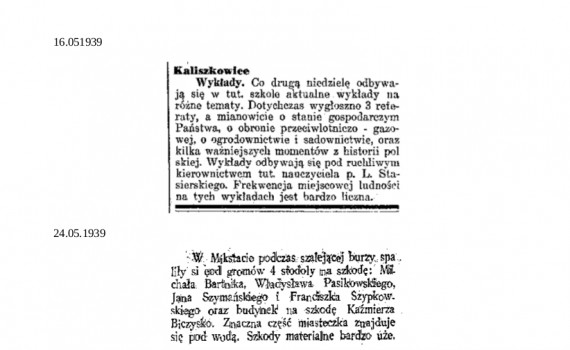Dziennik Ostrowski 1939 maj 1