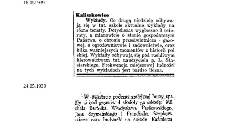 Dziennik Ostrowski 1939 maj 1