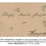 1870 rok, opis listu