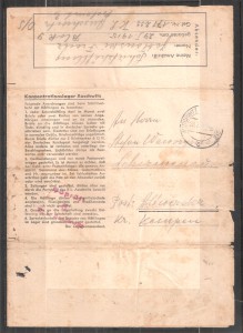 1944, 19 marca Oświęcim list z obozu koncentracyjnego